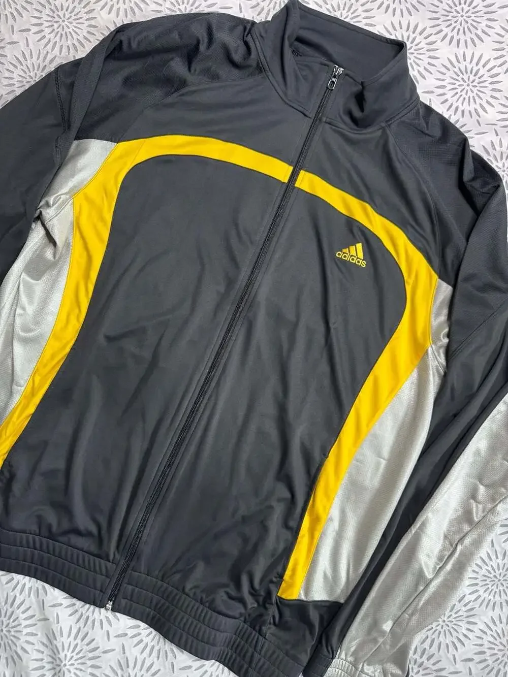 Adidas Jacket Full Zip Track Jacket Yellow Black Men’s XL